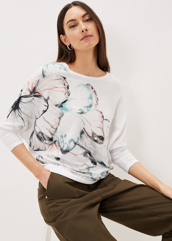 Jade Print Knit Jumper