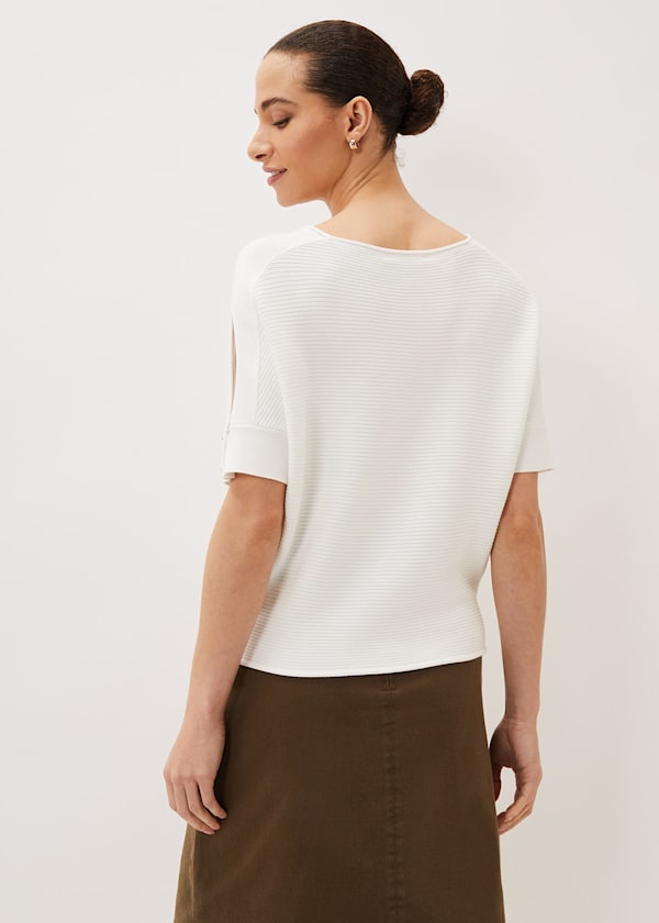 Alma Texture Cutout Sleeve Jumper