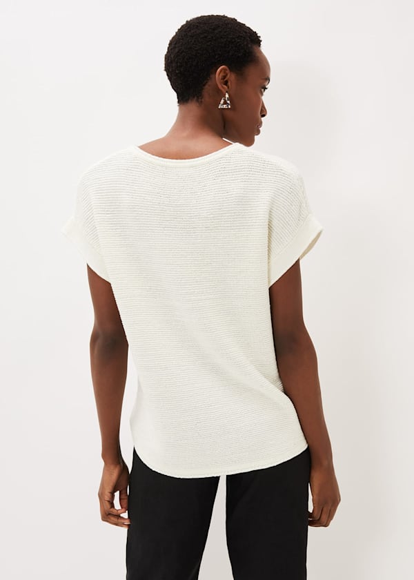 Lisa Ribbed Short Sleeved Jumper