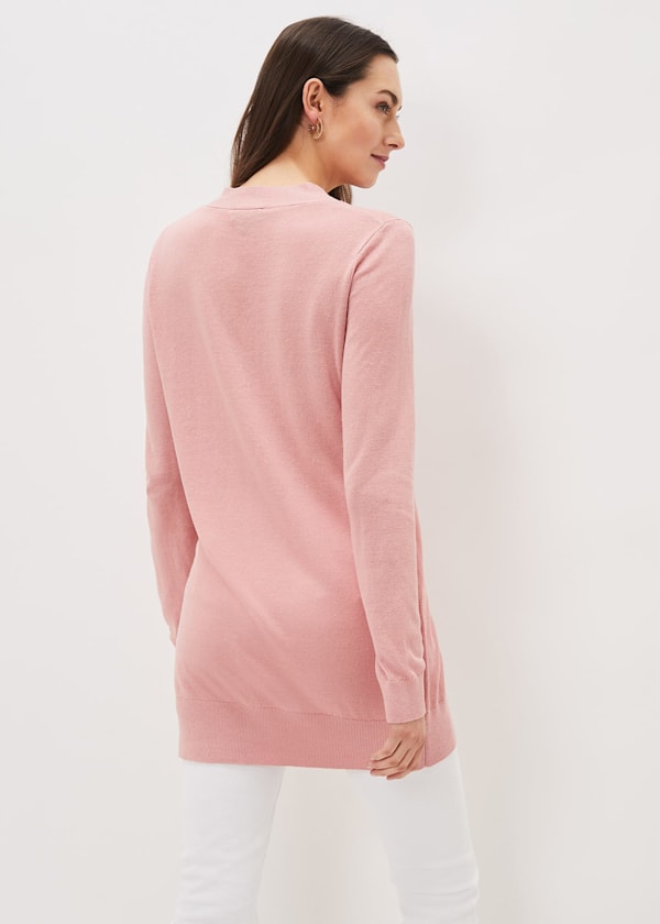 Camille Linen Longline Cardigan