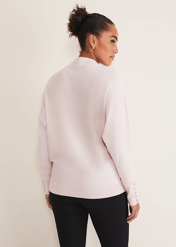 Indigo Button Cuff Easy Knit