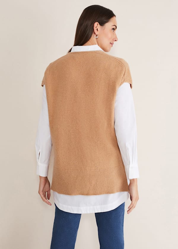 Safin V Neck Wool Blend Knitted Tabbard