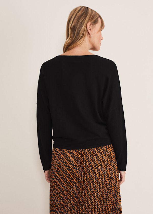 Olivian Zip Cuff Detail Knit