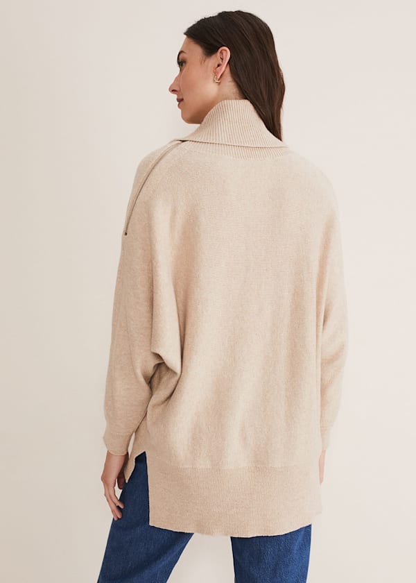 Nola Zip Neck Chunky Relaxed Knit
