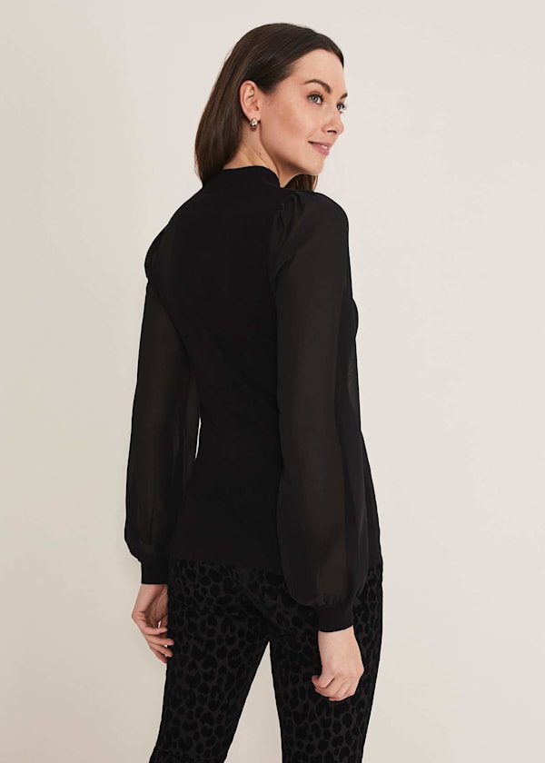 Eliza Chiffon Sleeve Knit