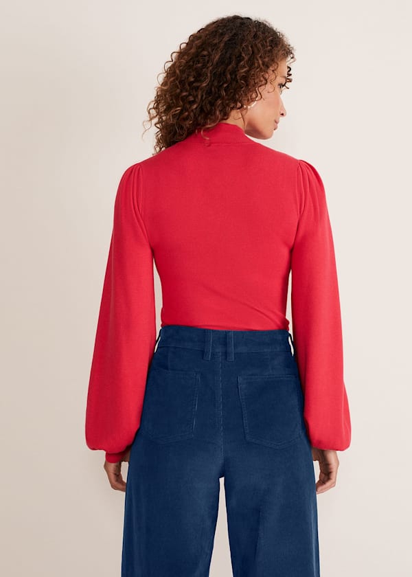 Gemma Balloon Sleeve Fine Knit Jumper