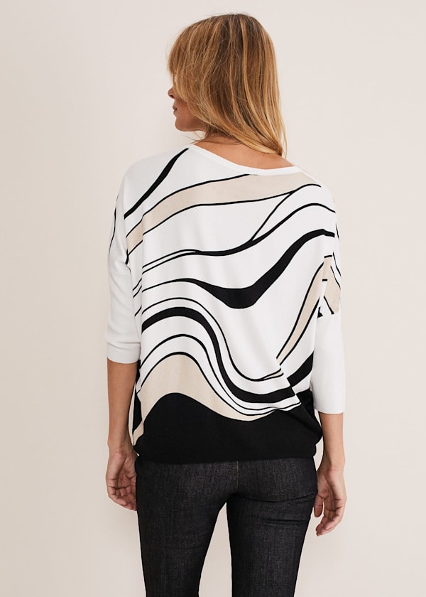 Macie Contour Longline Print Knit