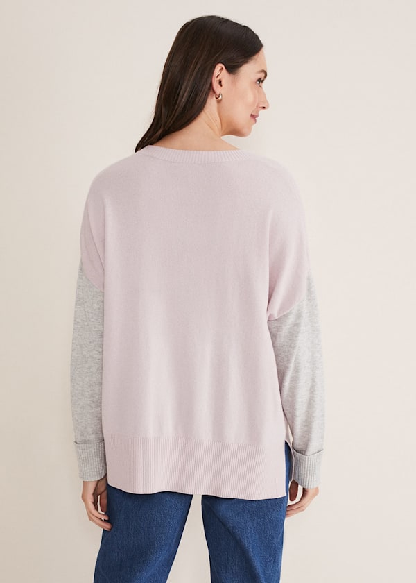Rema Wool Cashmere Colourblock Jumper