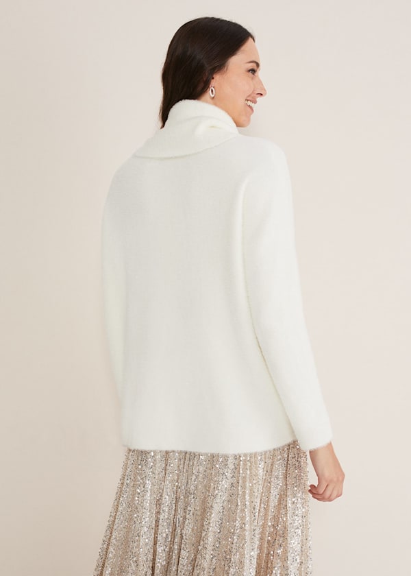 Natalia Fluffy Roll Neck Knit