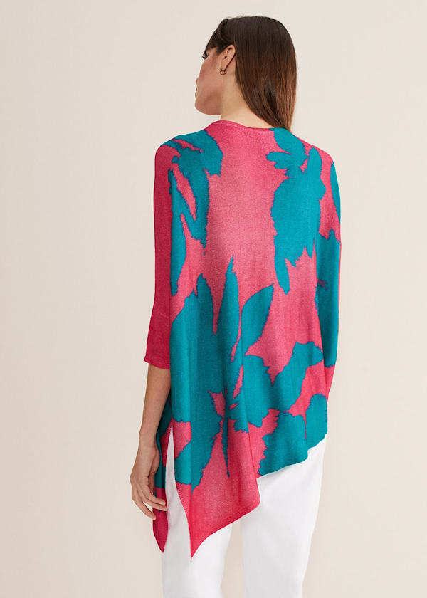 Madison Printed Asymmetric Hem Jumper