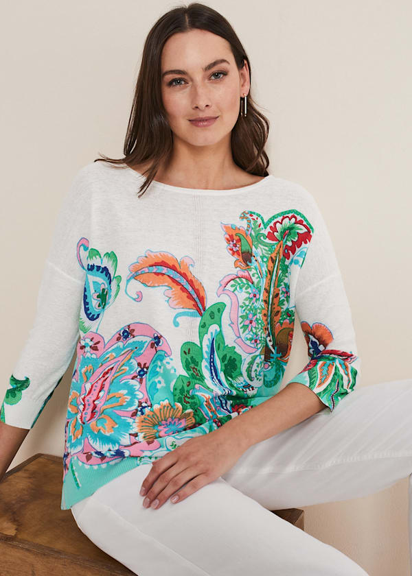 Azalia Paisley Print Knit