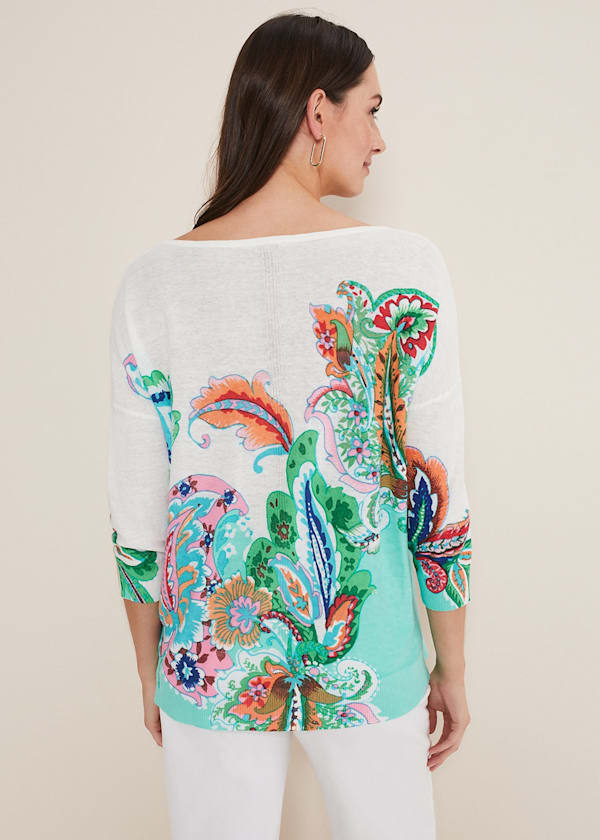 Azalia Paisley Print Knit