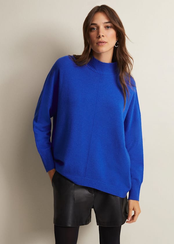 Nella Fine Knit Roll Neck Jumper