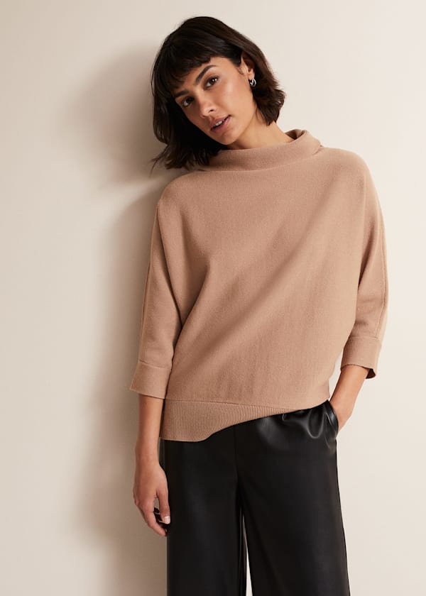 Salima Brown Knitted Jumper