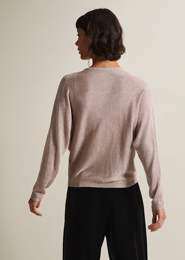 Malti Metallic Cowl Neck Knit
