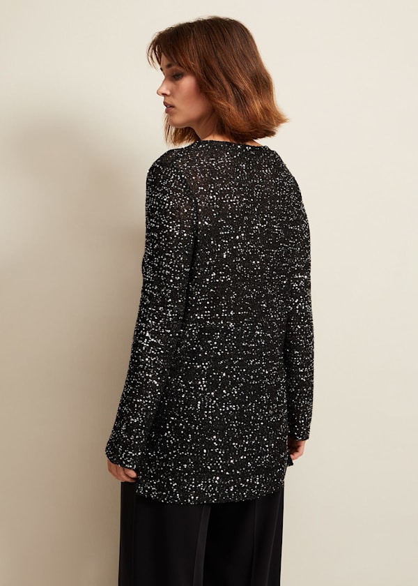 Juanna Sequin Knitted Top