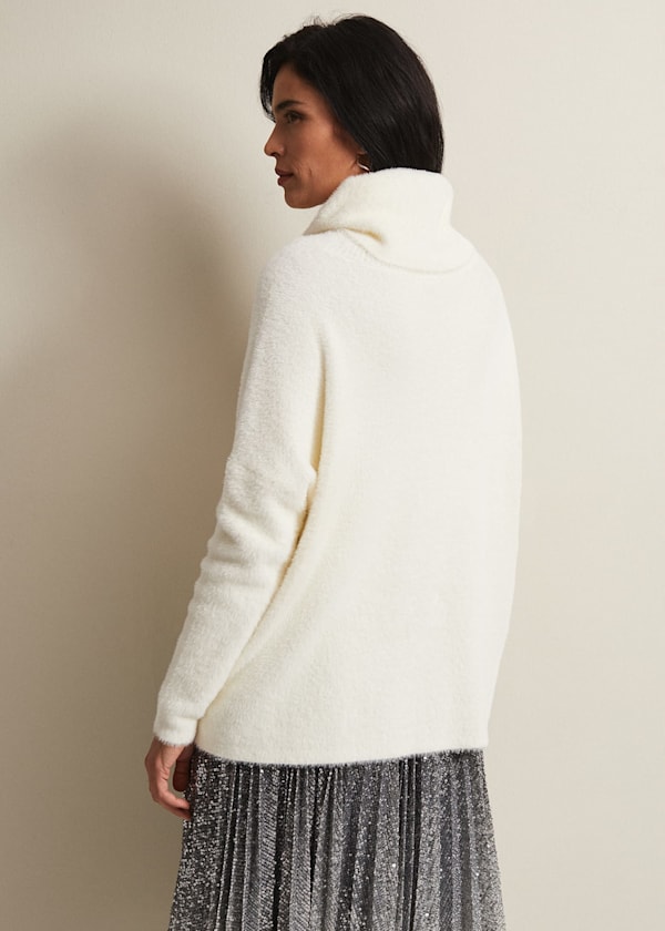 Natalia Fluffy Roll Neck Knit