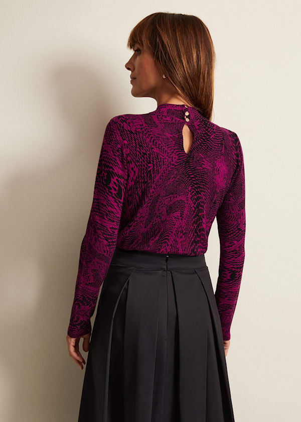 Livetta Snake Print Top