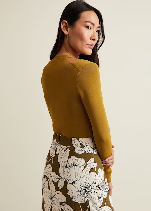Emily Cut Out Compact Knit Top