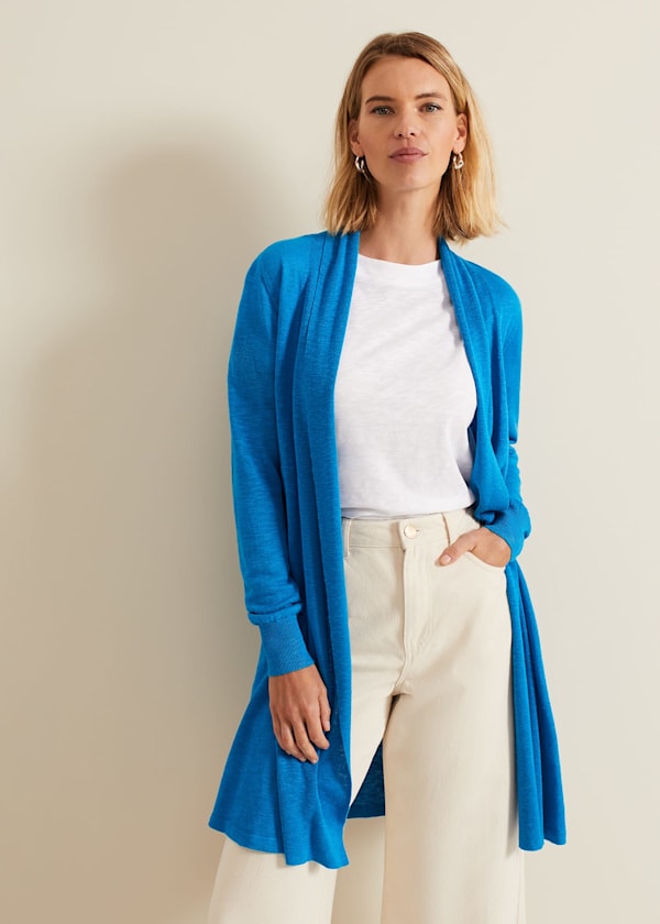 Louise Linen Longline Cardigan