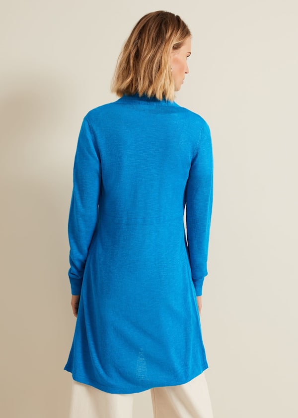 Louise Linen Longline Cardigan