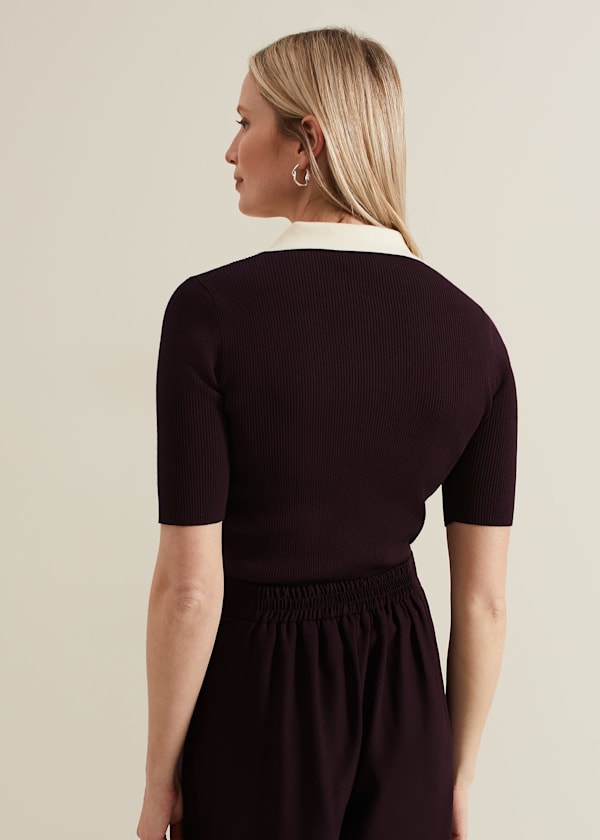 Rosie Tipped Collar Top