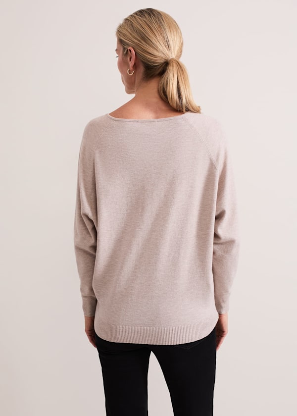 Senita Fine Knit V-Neck Jumper