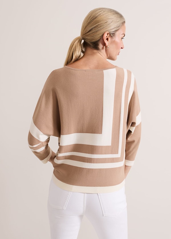 Geri Geo Lined Knit Top