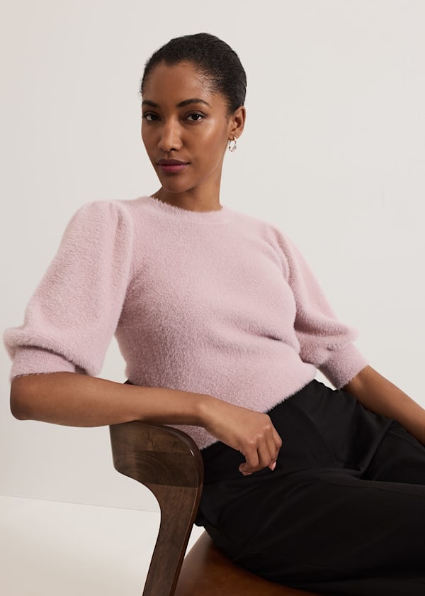 Fern Fluffy Puff Sleeve Knit