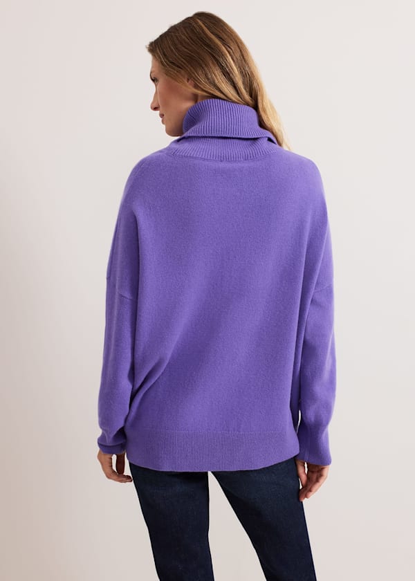 Louanna Roll Neck Wool Cashmere Jumper