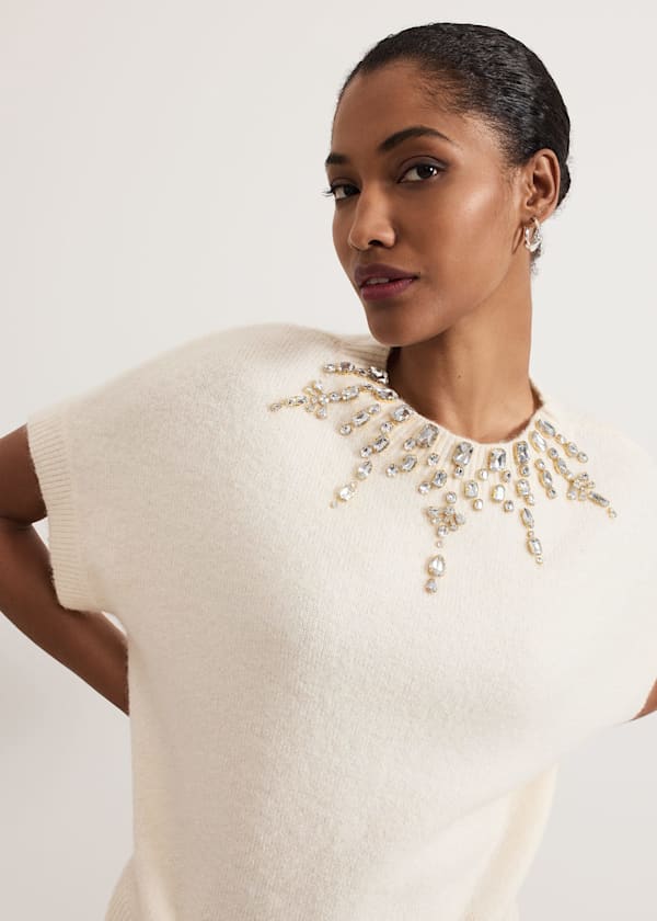 Allie Tabard Jewelled Top