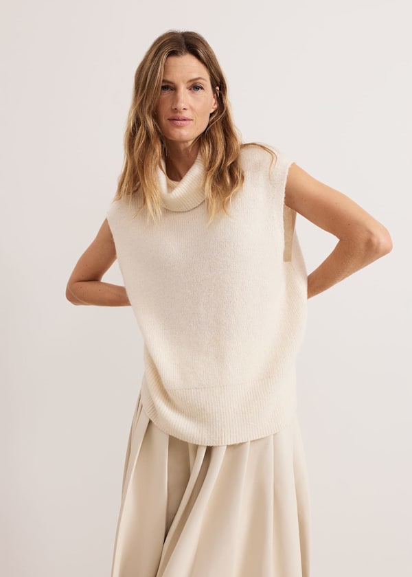 Ginny Ivory Cowl Neck Tabard