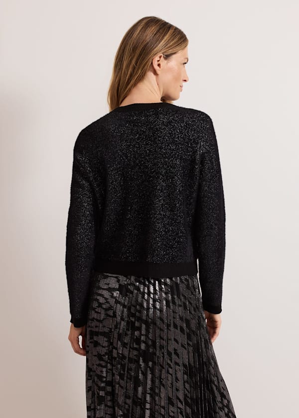 Javina Fluffy Shimmer Cardigan