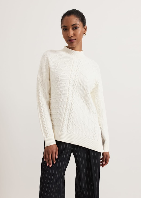 Casey Ivory Cable Jumper