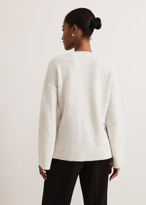 Olivia V Neck Alpaca Jumper