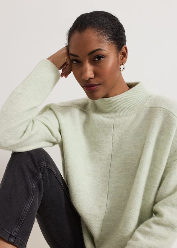 Jordan Alpaca Funnel Neck Jumper
