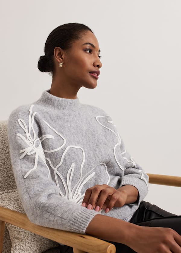 Amber Applique Knit Jumper