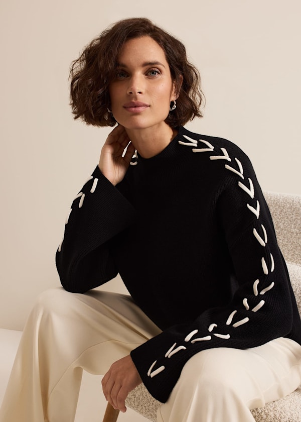 Leia Stitch Sleeve Detail Jumper
