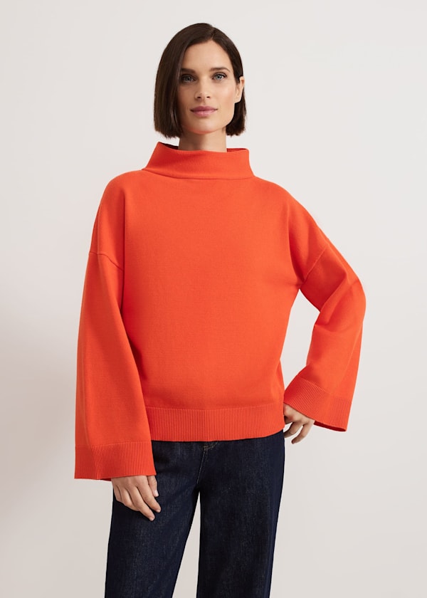 Blaire Fluted Sleeve Knit Jumper