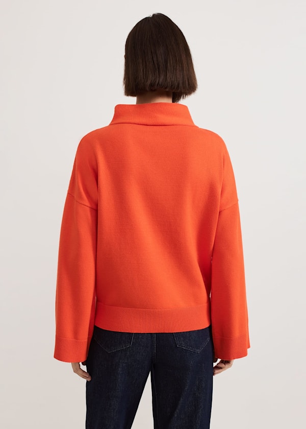 Blaire Fluted Sleeve Knit Jumper