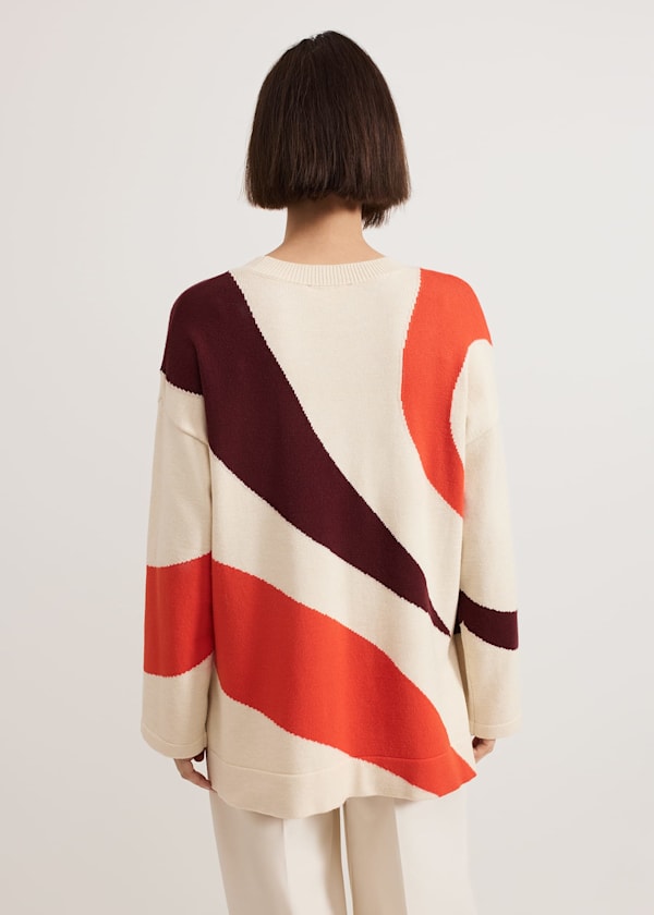 Bettie Colourblock Swirl Jumper