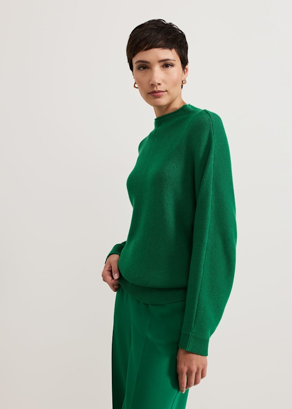 Jess Textured Funnel Neck Jumper