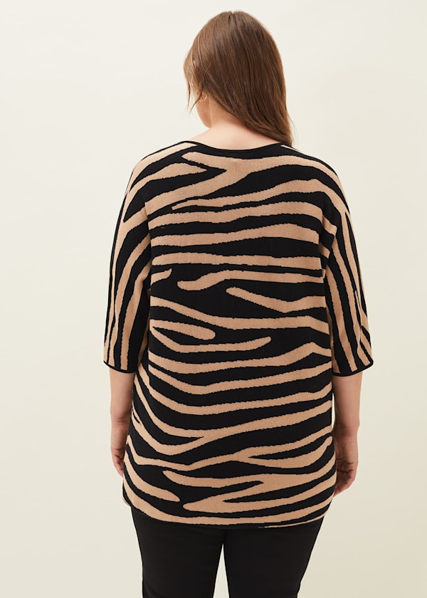 Harper Zebra Print Knit Jumper