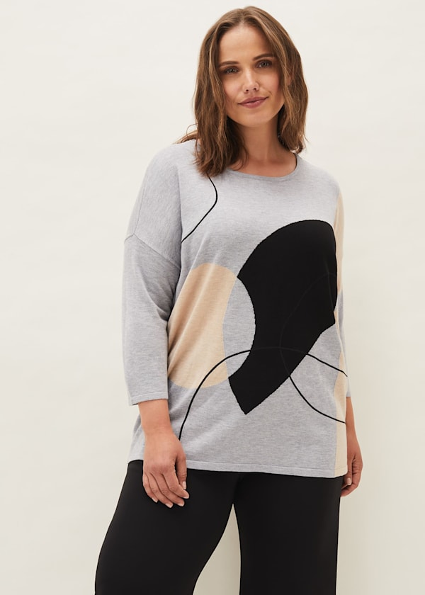 Francis Abstract Print Knit Jumper