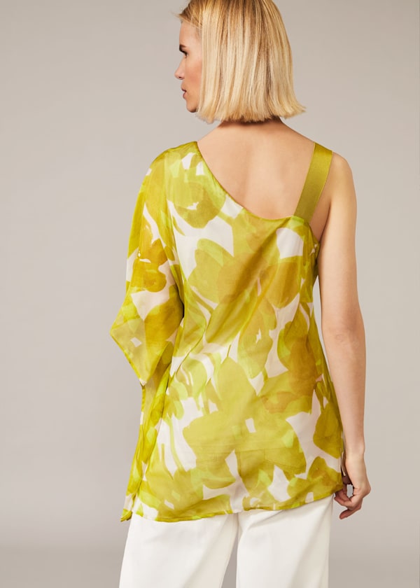 Coline Asymmetric Silk Blend Blouse