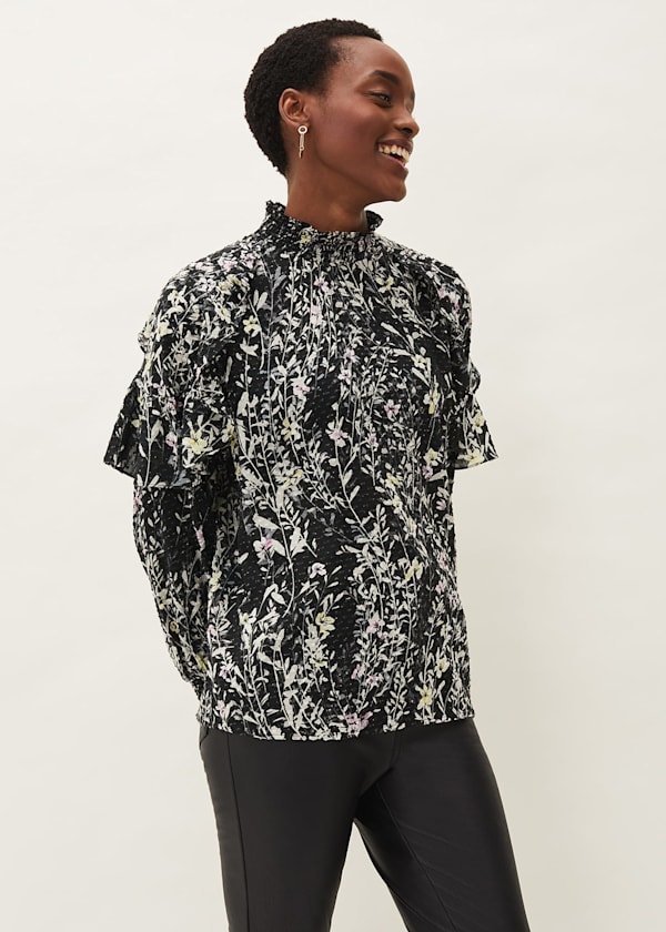 Daphne Floral Frill Blouse