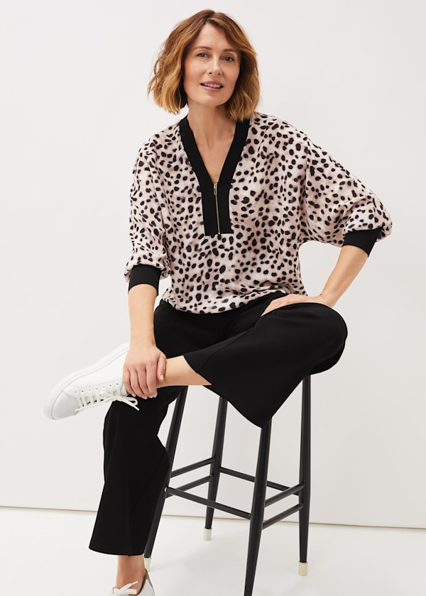 Calla Leopard Print Blouse