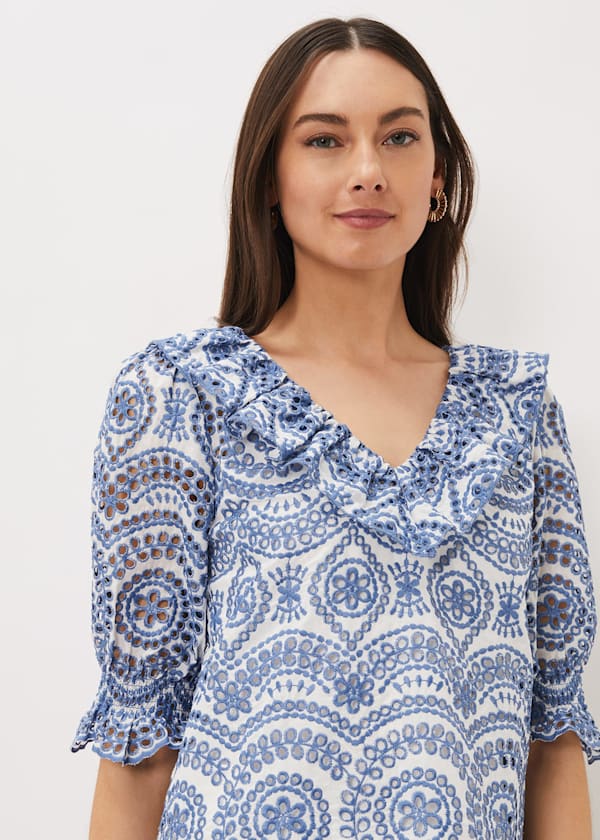 Brianne Broderie Blouse