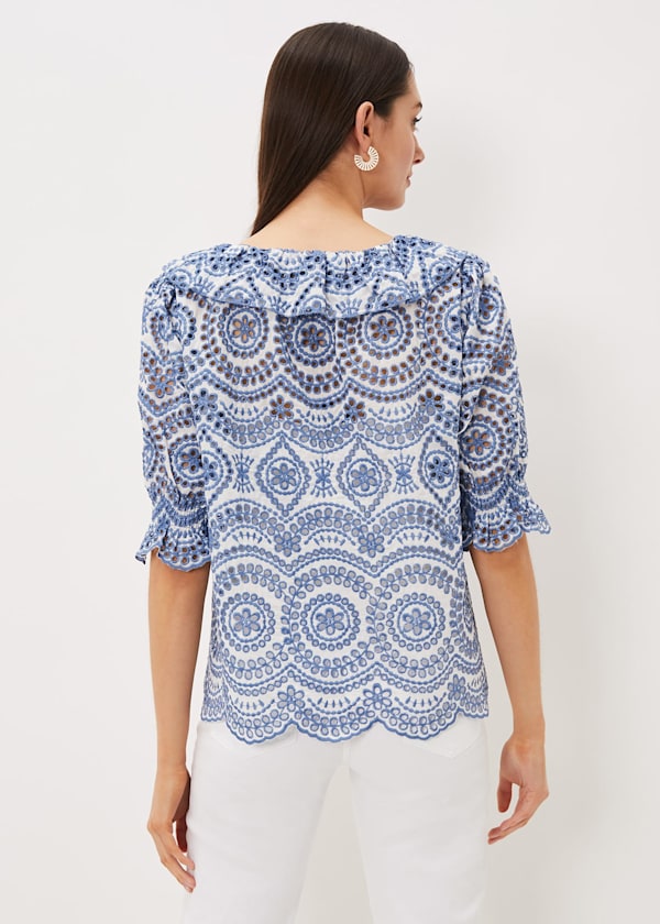 Brianne Broderie Blouse