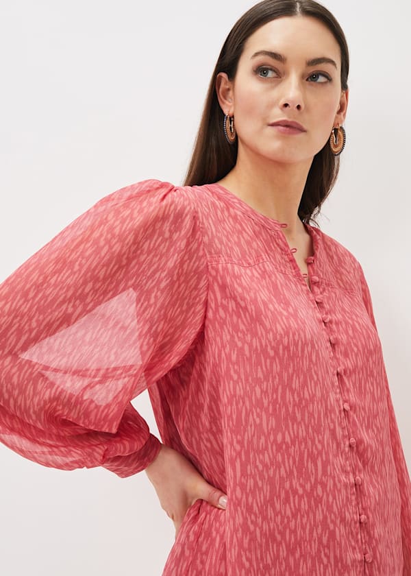 Sharpay Printed Chiffon Blouse